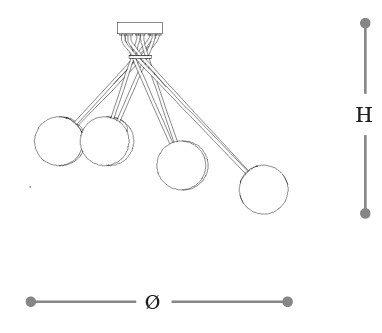 Measurements of Tea Incanto Italamp Pendant Lamp